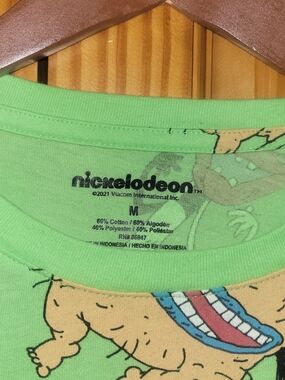 Nickelodeon Aaahh!!! Real Monsters Green Graphic Tee M